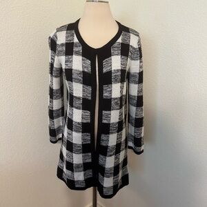 Kasper Black White Sweater Size Small